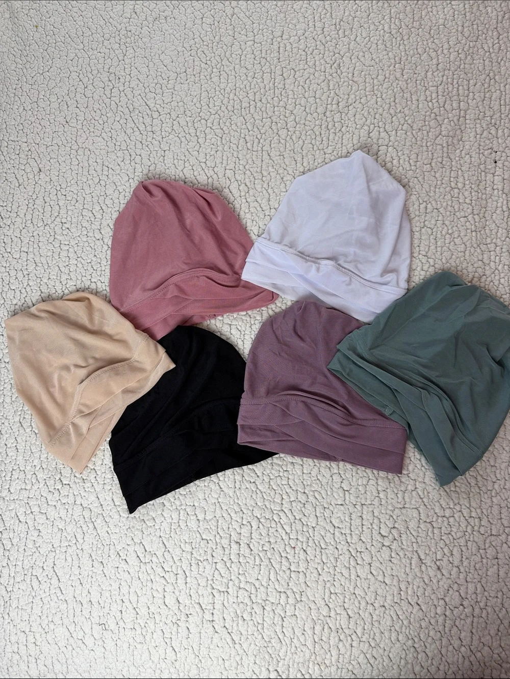 Assorted Soft Turban Caps - 6 Pack